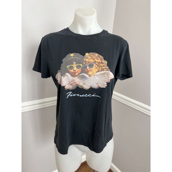 Fiorucci Tops - FIORUCCI x Barneys Angels Sunglasses Graphic T-Shirt Black Size Small